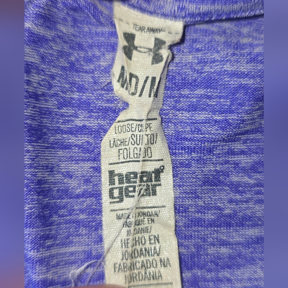 Under Armour Heathered Purple and Charcoal V-Neck Tees (35T) - Picture 15 of 15